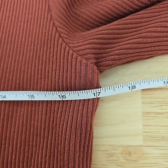 All Saints‎ Ribbed Molly Cutout Backless Bodysuit Womens Size 10 Orange Rust - Picture 5 of 10